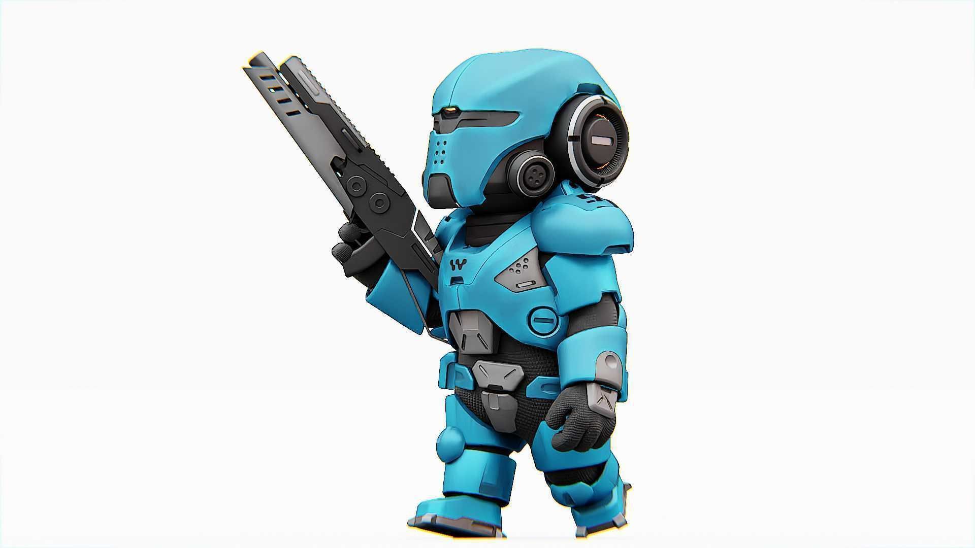 TOON TROOPER ELIOT RIGGED 3D model_22