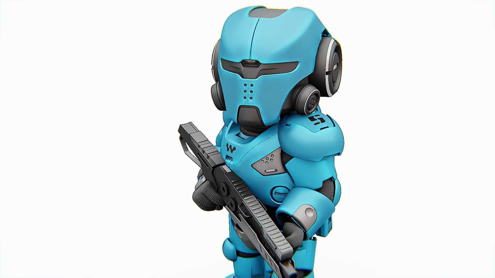 TOON TROOPER ELIOT RIGGED 3D model_12