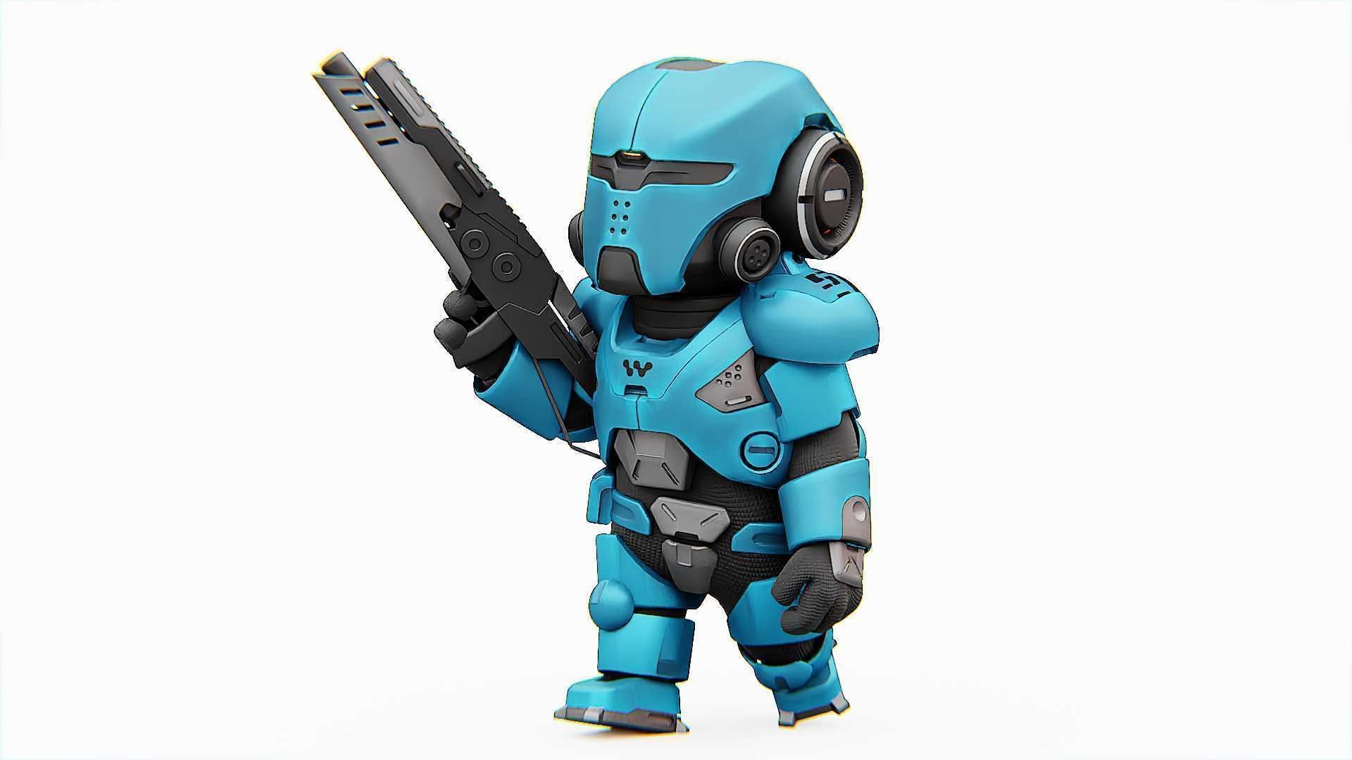 TOON TROOPER ELIOT RIGGED 3D model_27