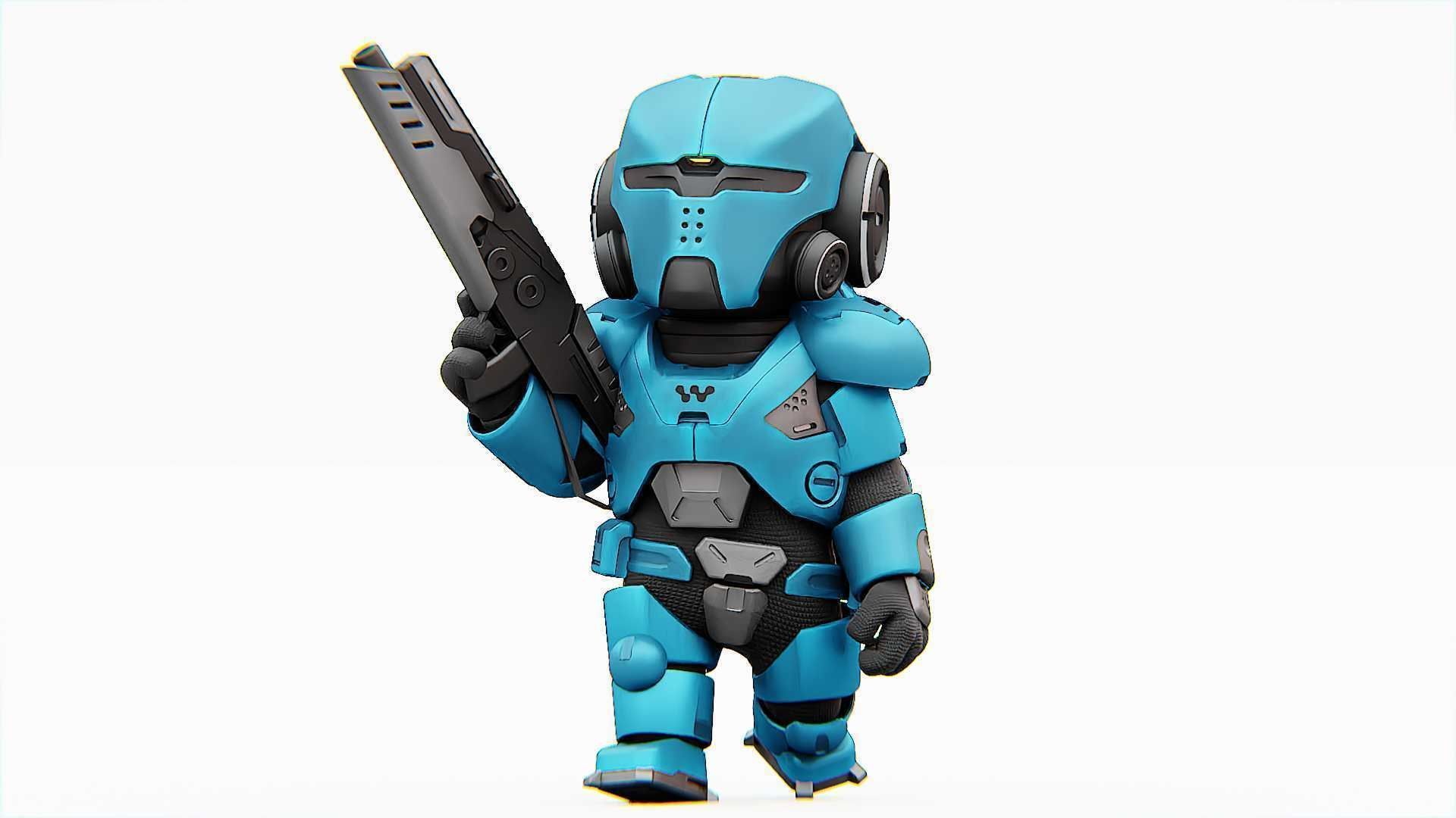 TOON TROOPER ELIOT RIGGED 3D model_21