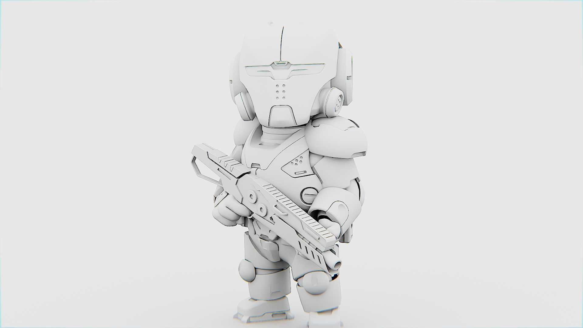 TOON TROOPER ELIOT RIGGED 3D model_30