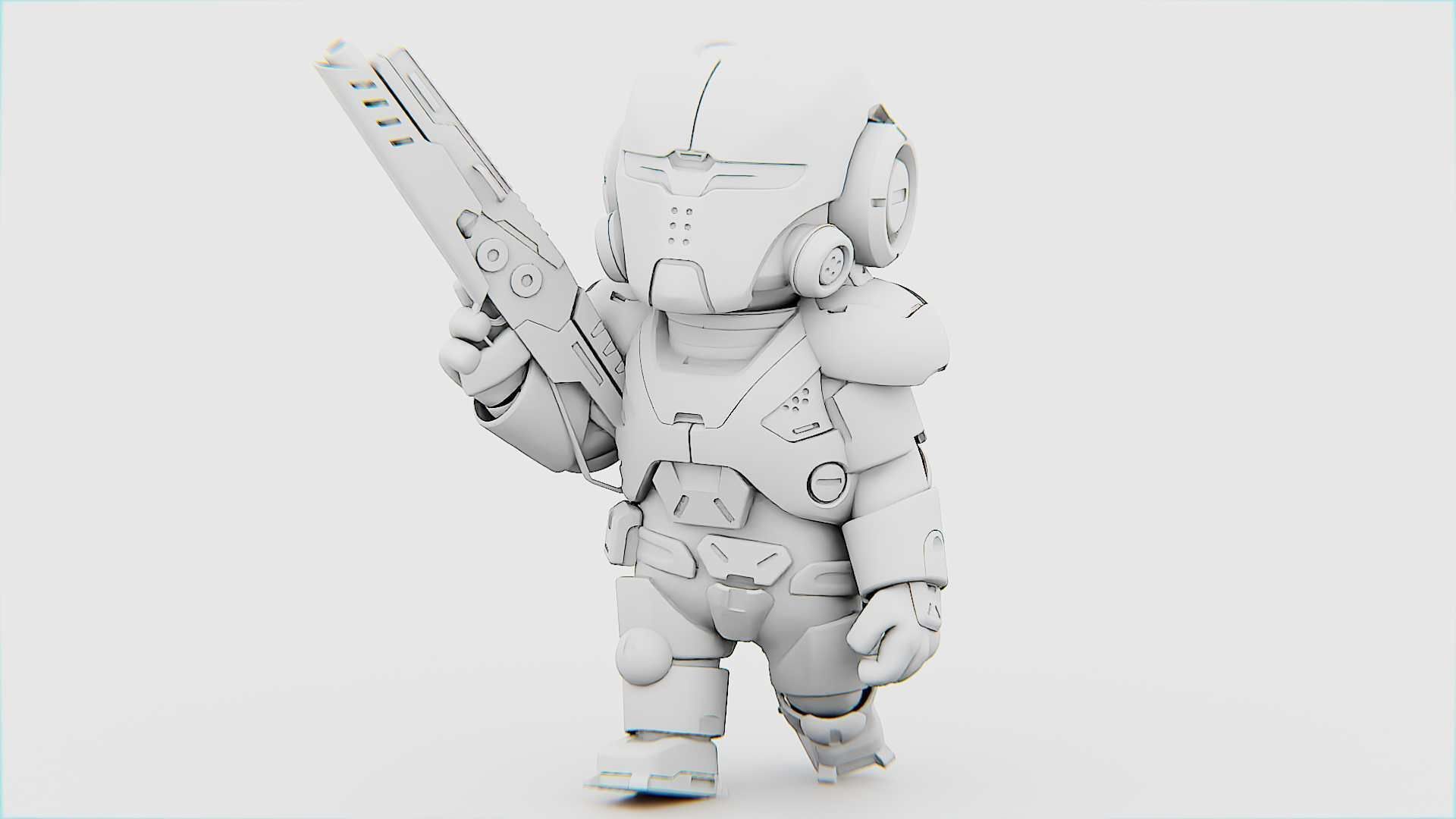 TOON TROOPER ELIOT RIGGED 3D model_34