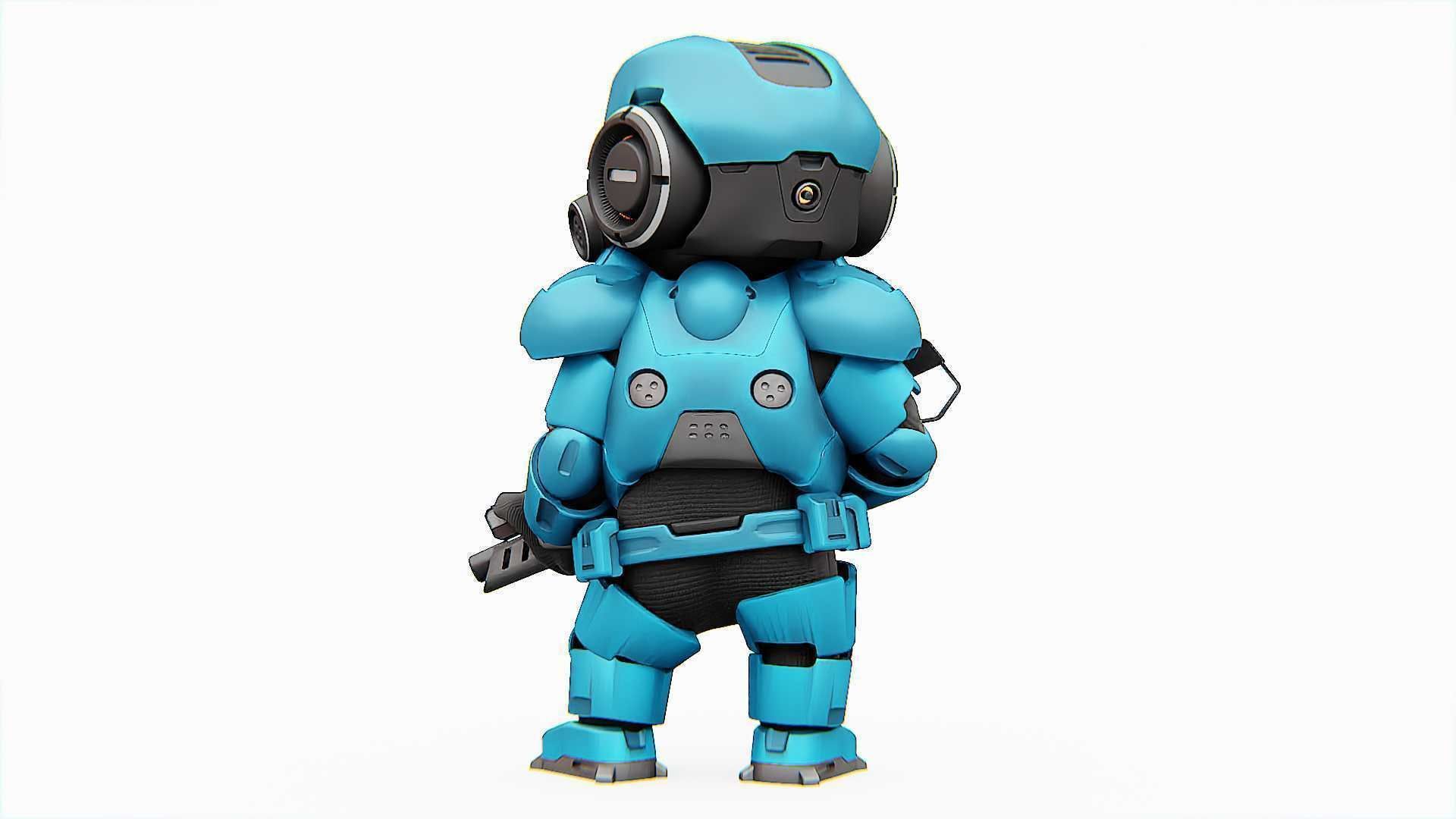 TOON TROOPER ELIOT RIGGED 3D model_7