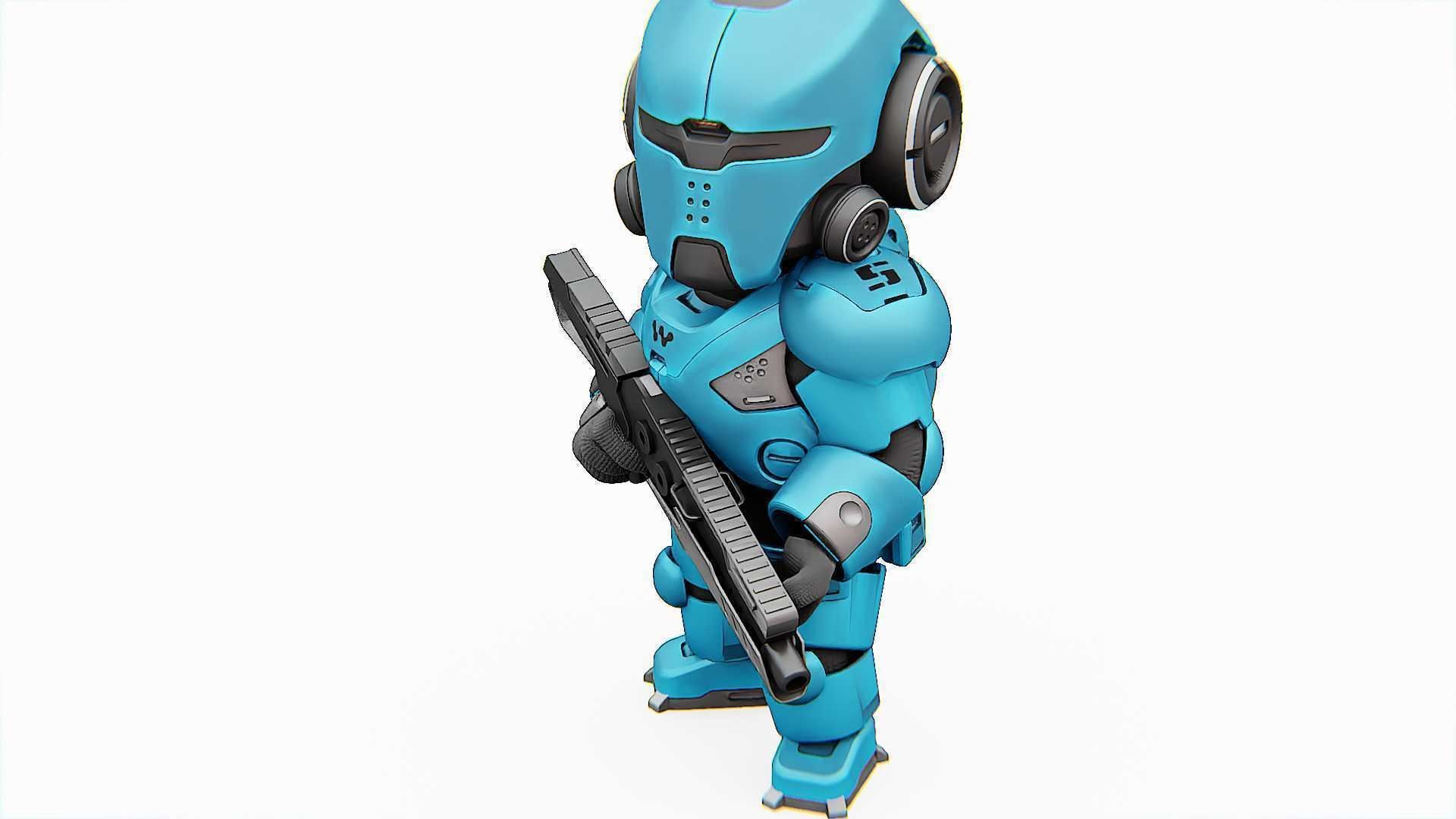 TOON TROOPER ELIOT RIGGED 3D model_16