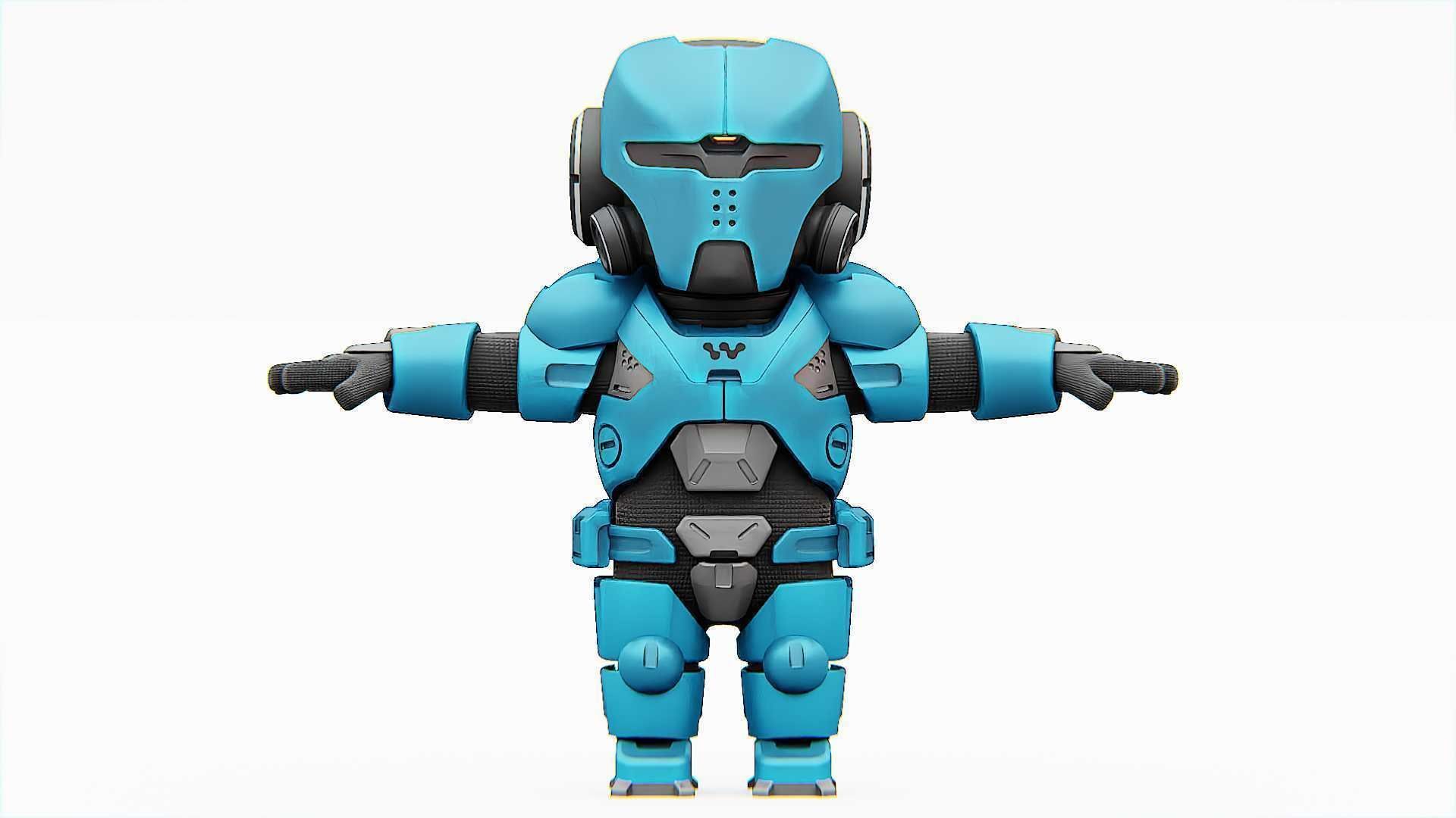 TOON TROOPER ELIOT RIGGED 3D model_19