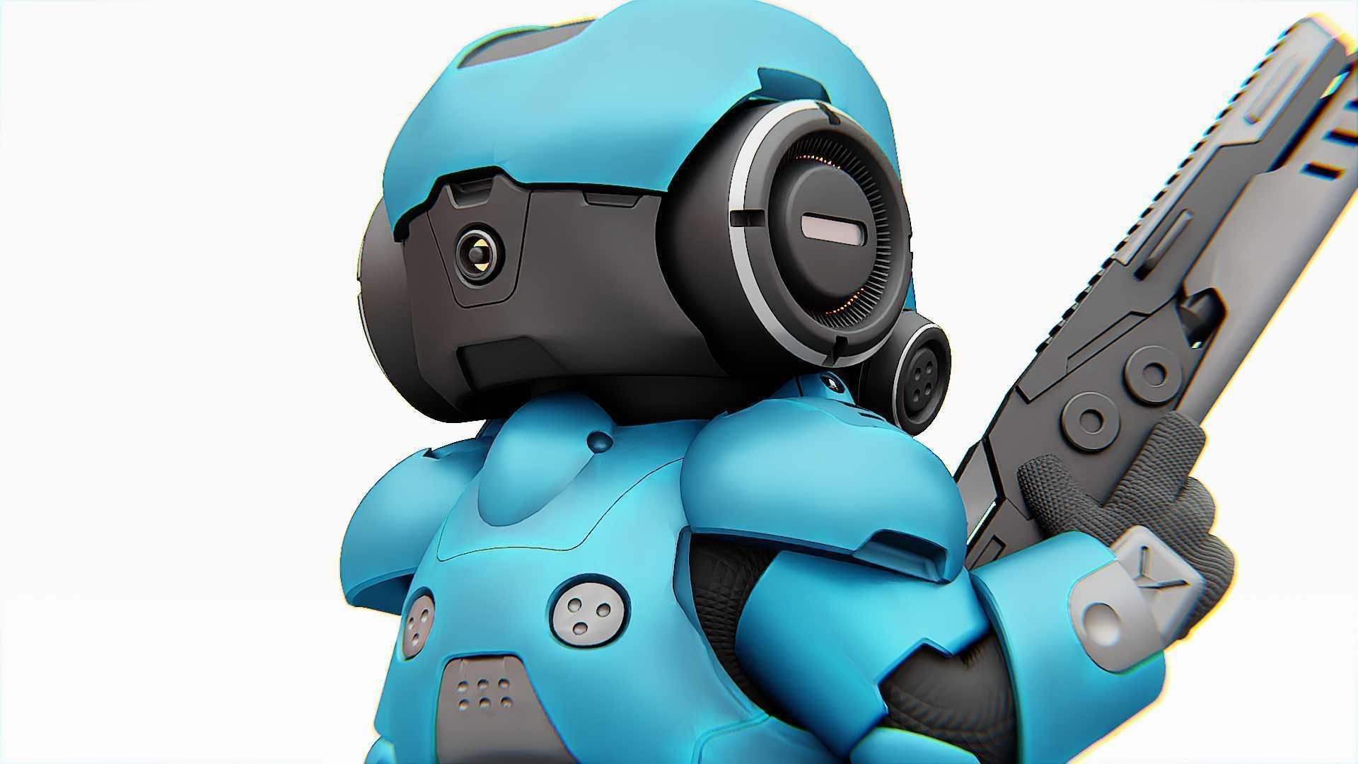 TOON TROOPER ELIOT RIGGED 3D model_29