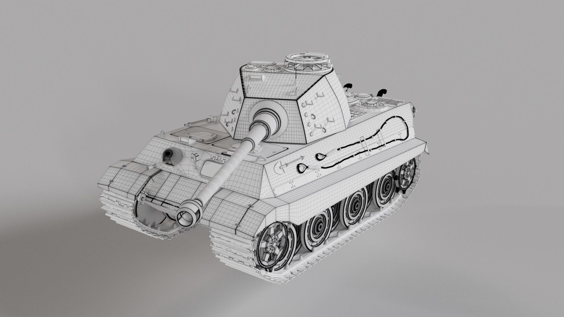 Tiger 2 3D model_4