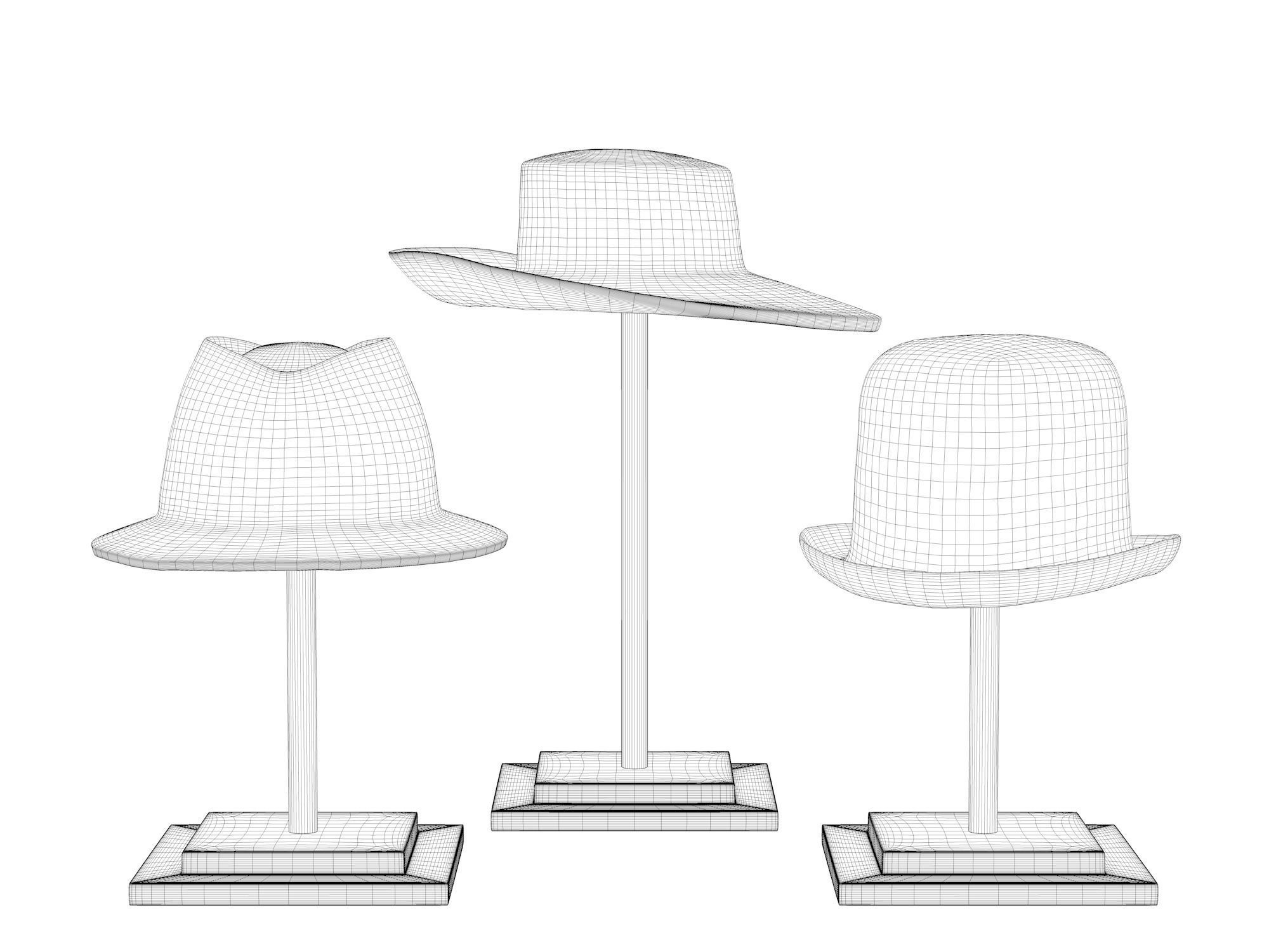 Vintage Hat Molds 3D model_3