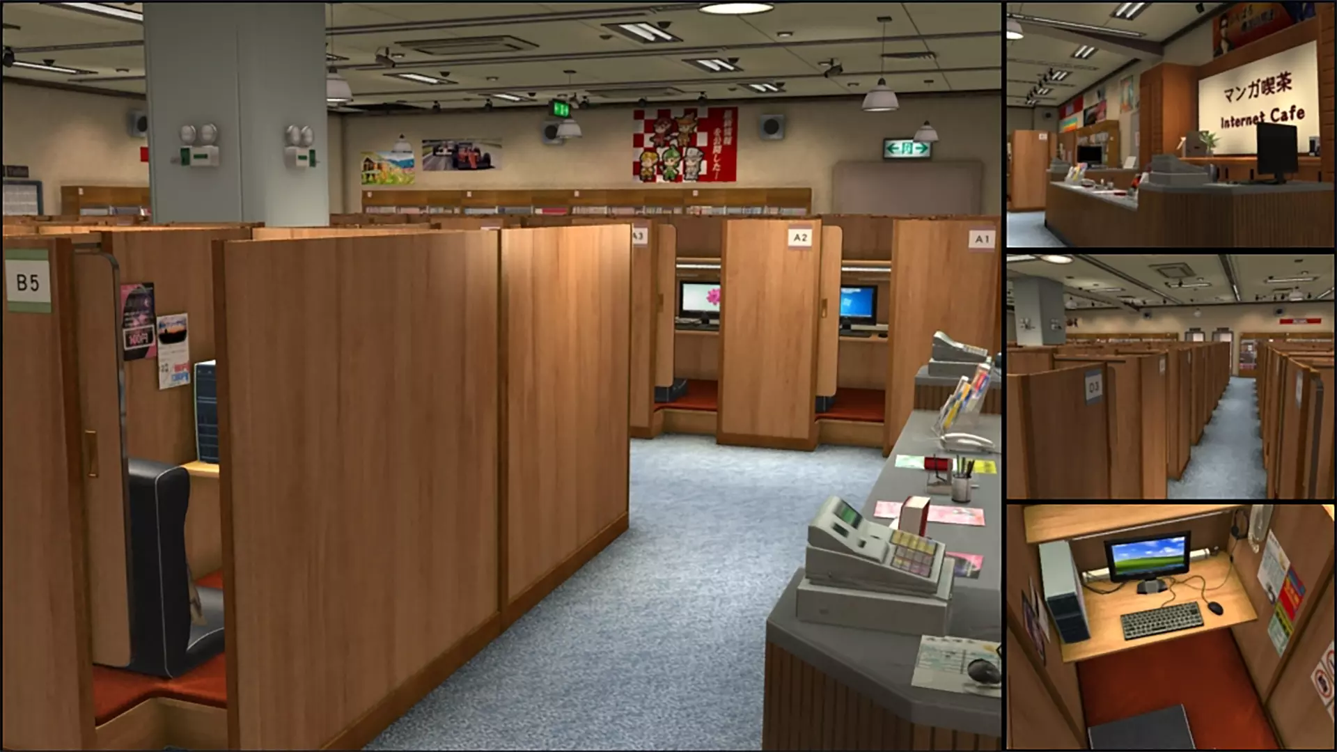 Japanese Internet cafe 3D model