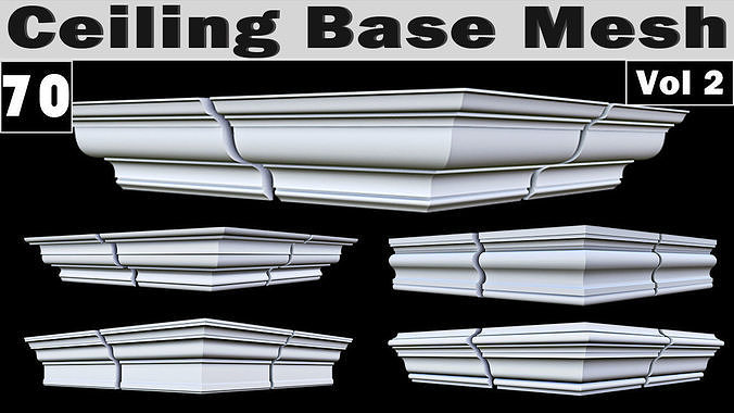 70 Ceiling Base Mesh Vol 2 Low-poly 3D model