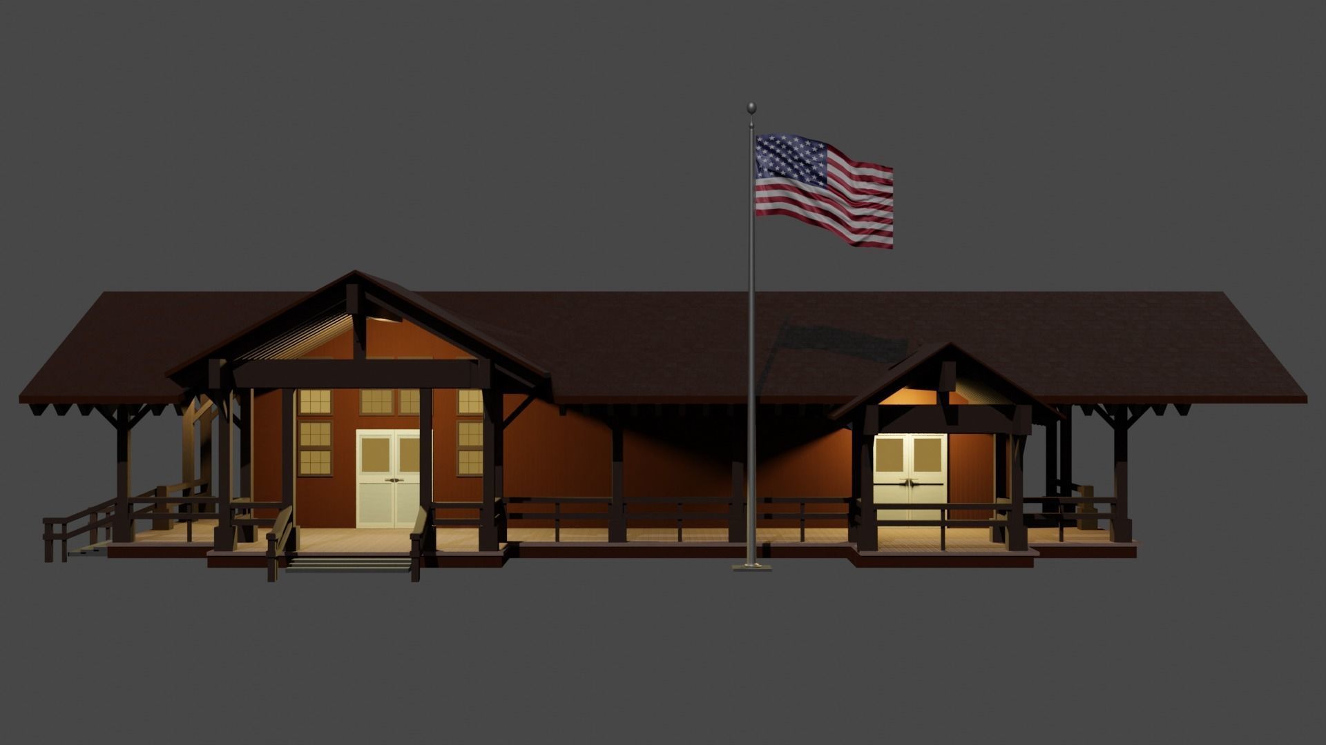 The forest house Free 3D model_2