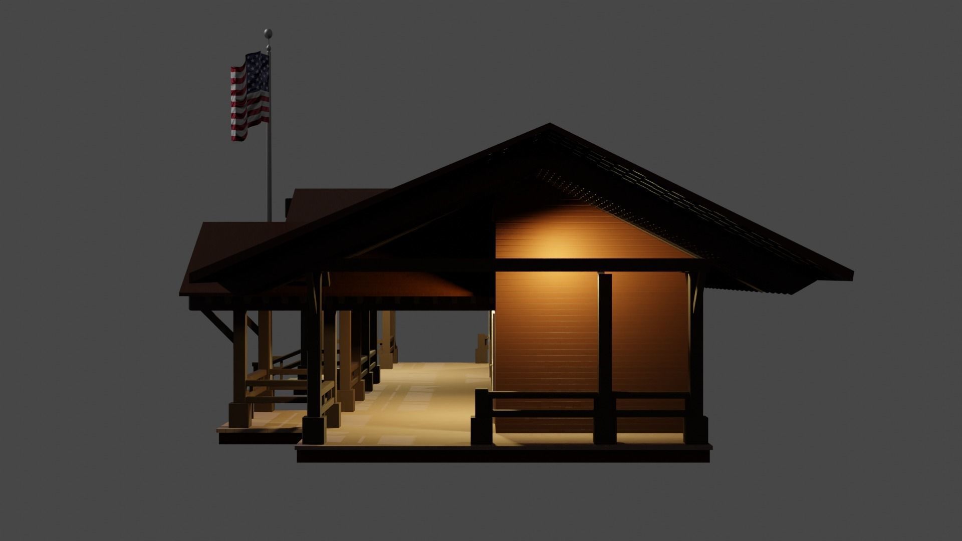 The forest house Free 3D model_4