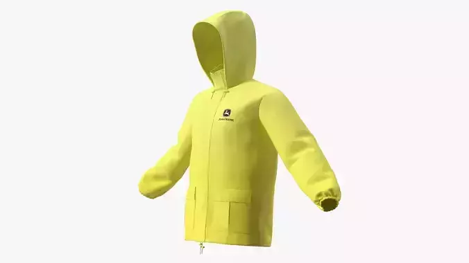 John Deere Unisex Yellow Rain Jacket