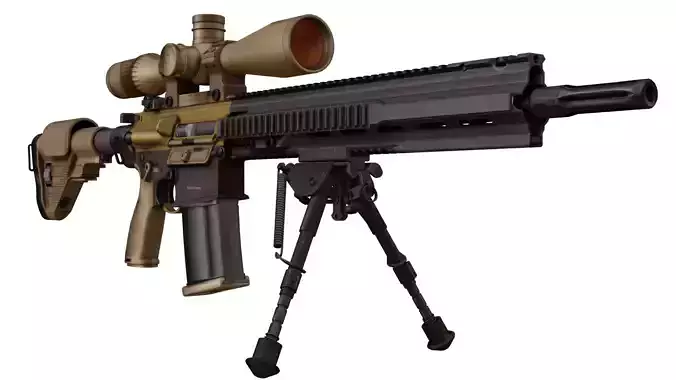  High-Quality 3D Model of G28 Precision Rifle