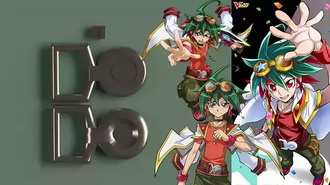 Yuuya buckle and choker from Yu-Gi-Oh Arc-V 3D print model
