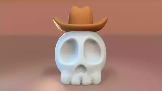 Skull with Hat -  Halloween