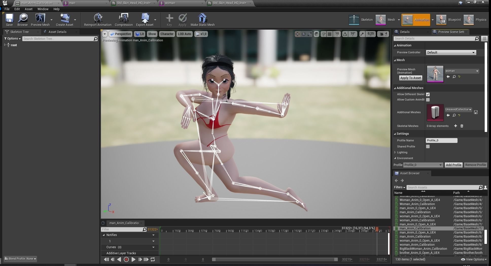 Old woman Cartoon Grandma Elderly Low-poly 3D model_30