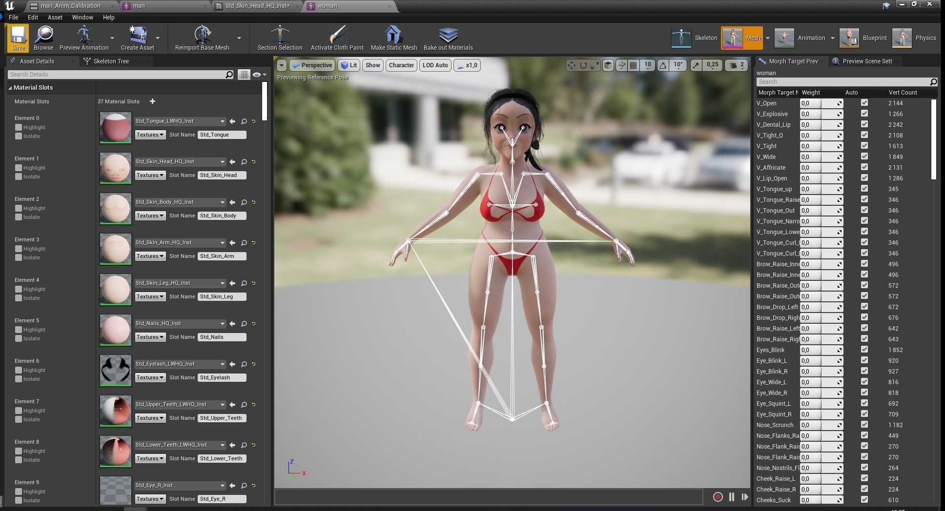 Old woman Cartoon Grandma Elderly Low-poly 3D model_29