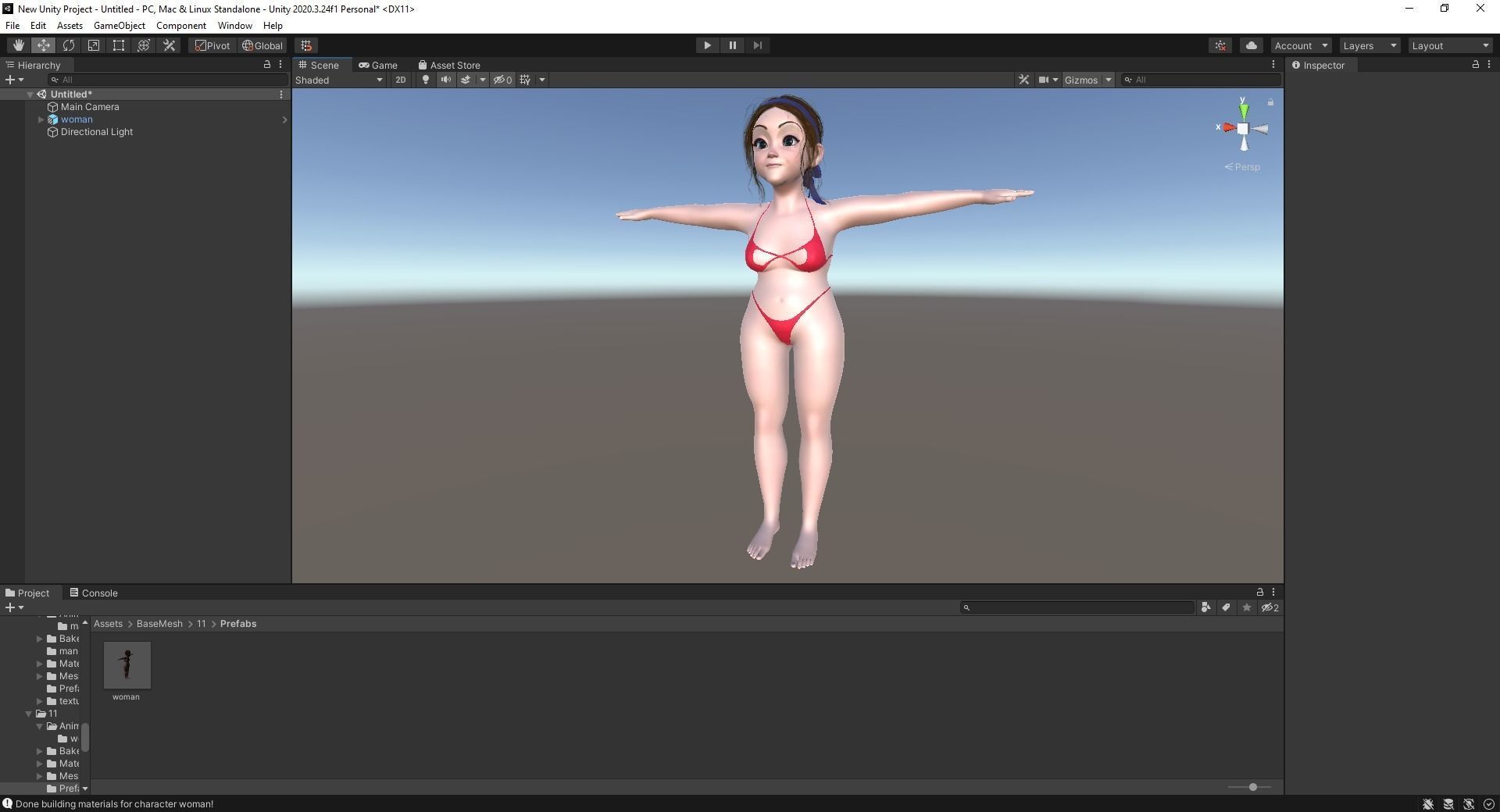 Old woman Cartoon Grandma Elderly Low-poly 3D model_33