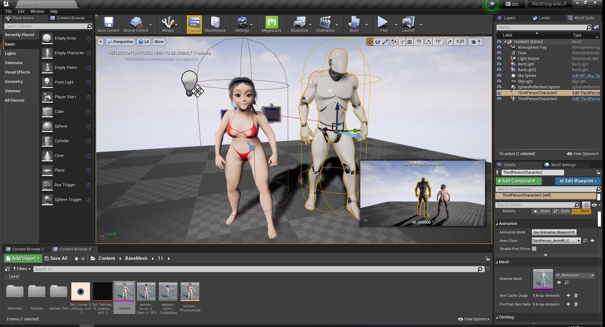 Old woman Cartoon Grandma Elderly Low-poly 3D model_28