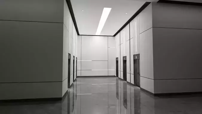 Modern elevator room