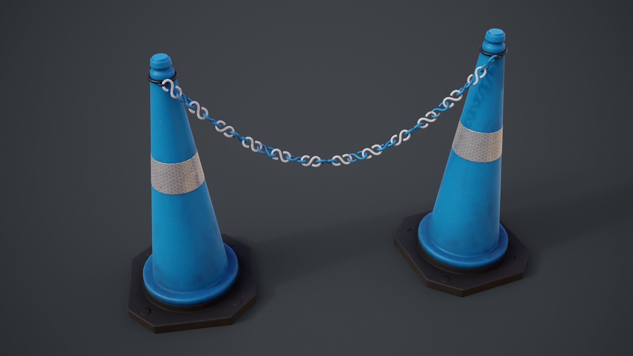 Traffic Cones Low-poly 3D model_21