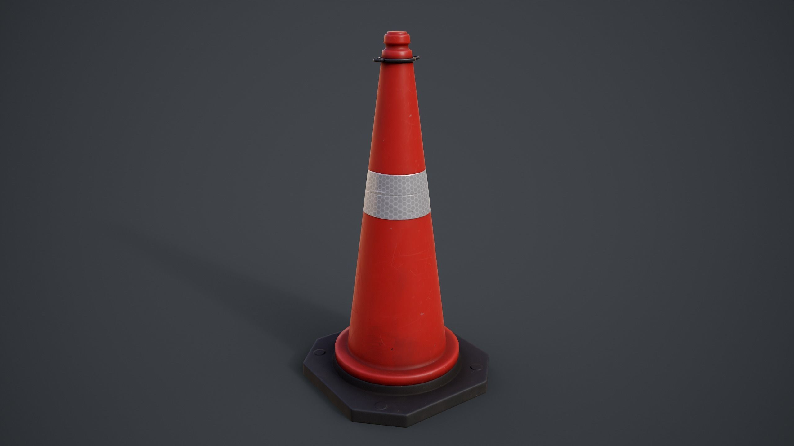 Traffic Cones Low-poly 3D model_4