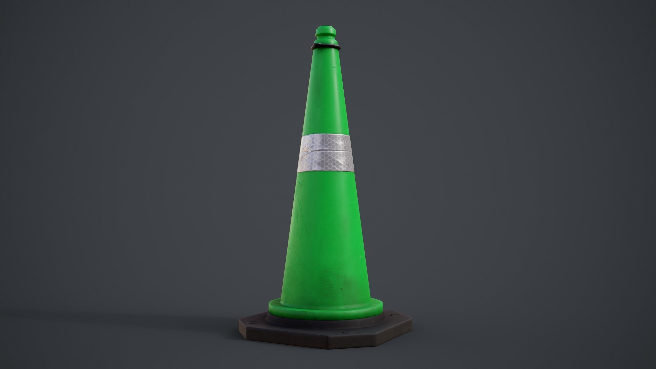 Traffic Cones Low-poly 3D model_10
