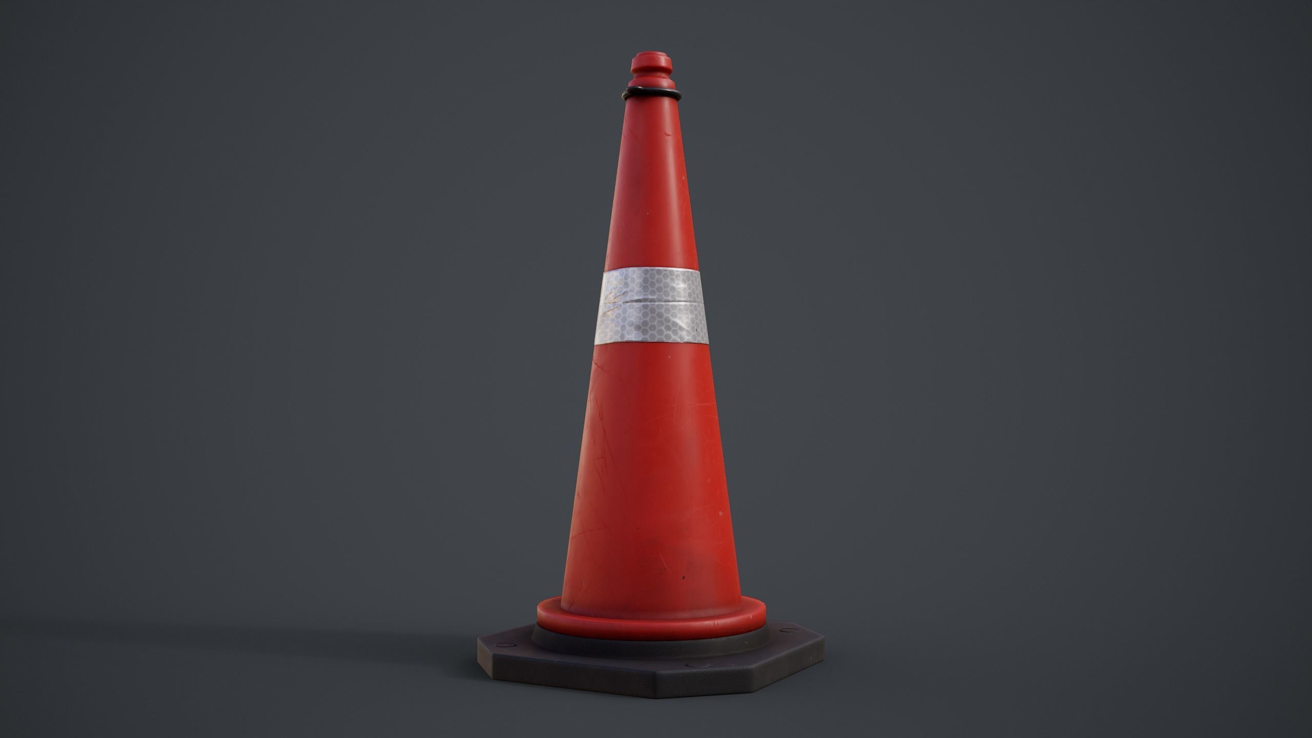 Traffic Cones Low-poly 3D model_3