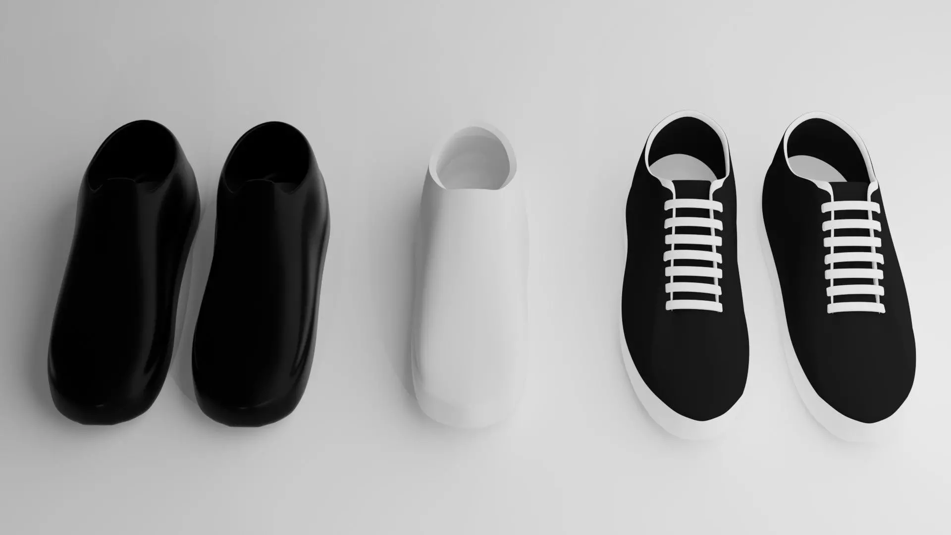 Simple Basic Shoes 3D model Free 3D model