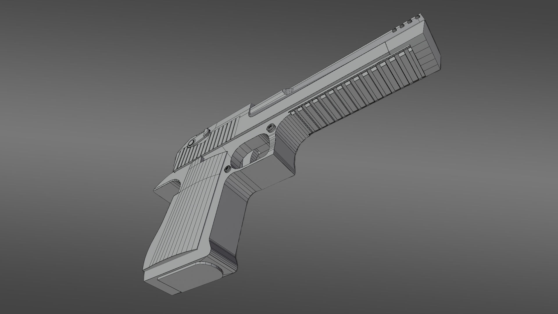 desert eagle  Low-poly 3D model_6