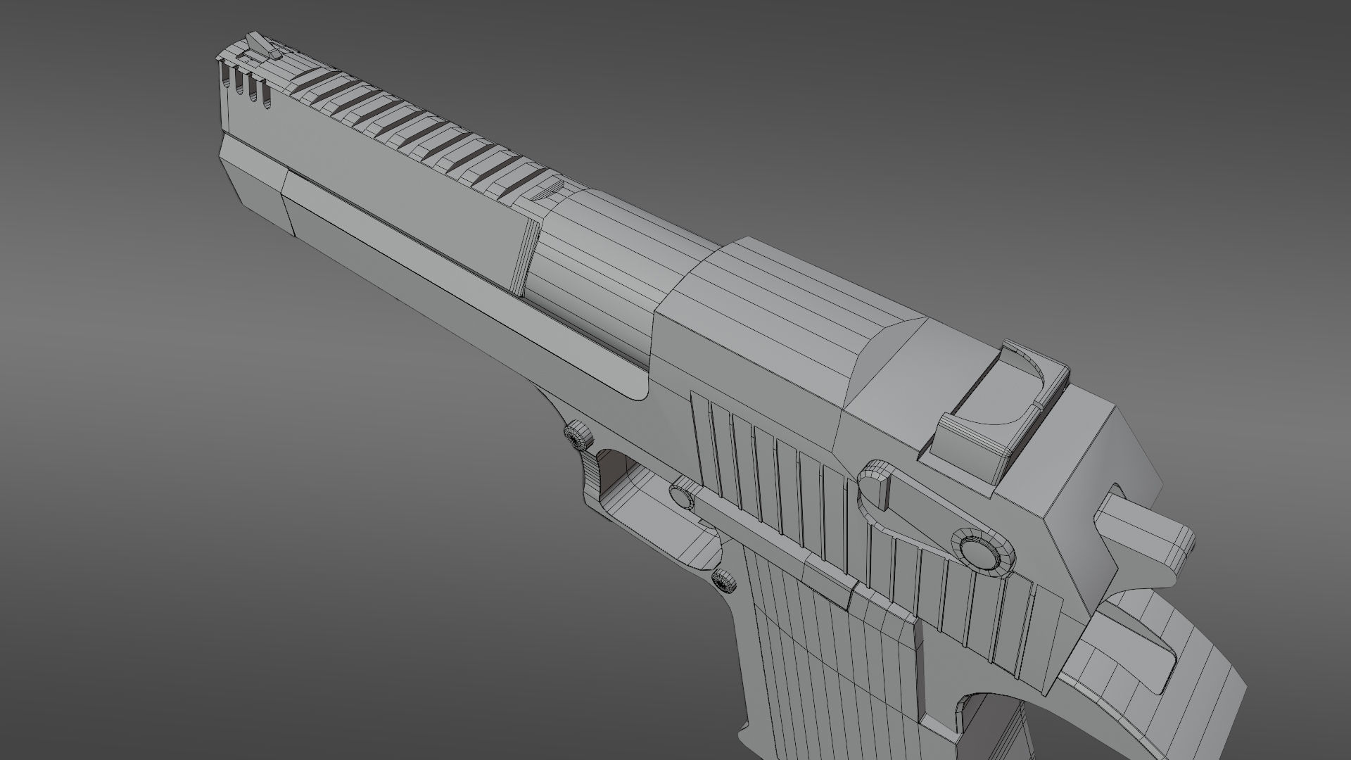 desert eagle  Low-poly 3D model_5