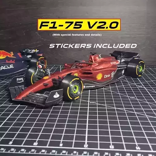 FERRARI F1-75 V2 2022 F1 CAR 3D print model