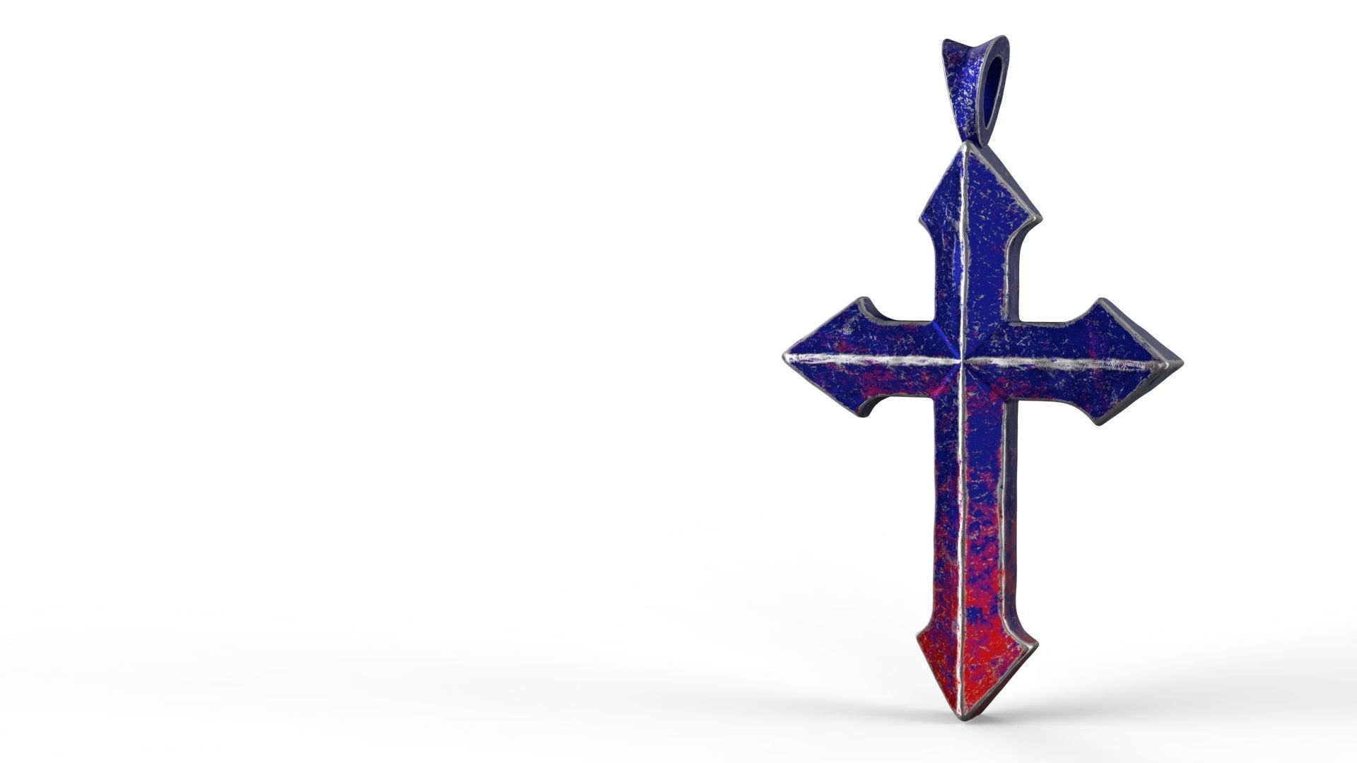 High-Poly Titanium Arrow-shaped cross 3D Model 3D model_9