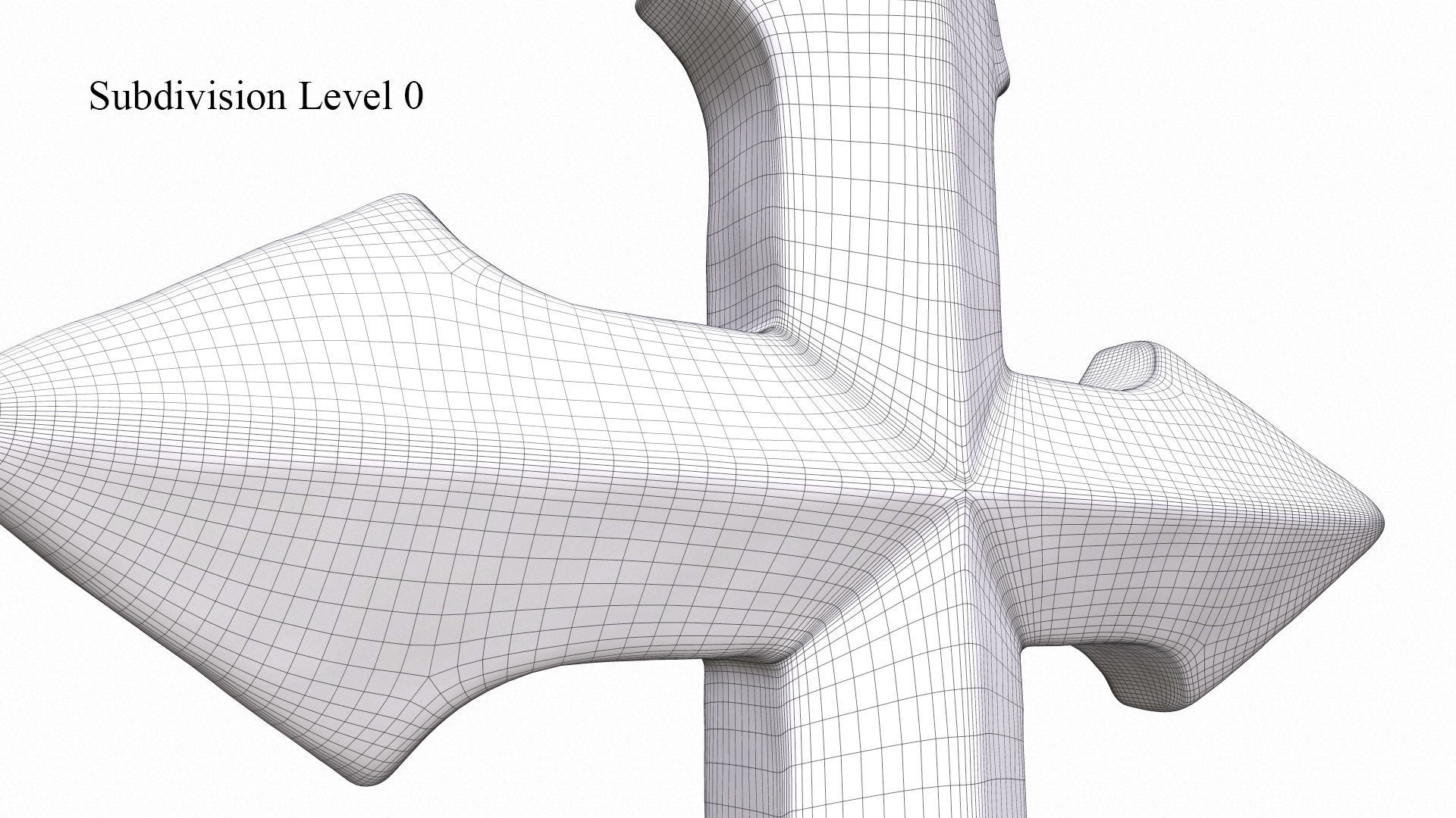 High-Poly Titanium Arrow-shaped cross 3D Model 3D model_18