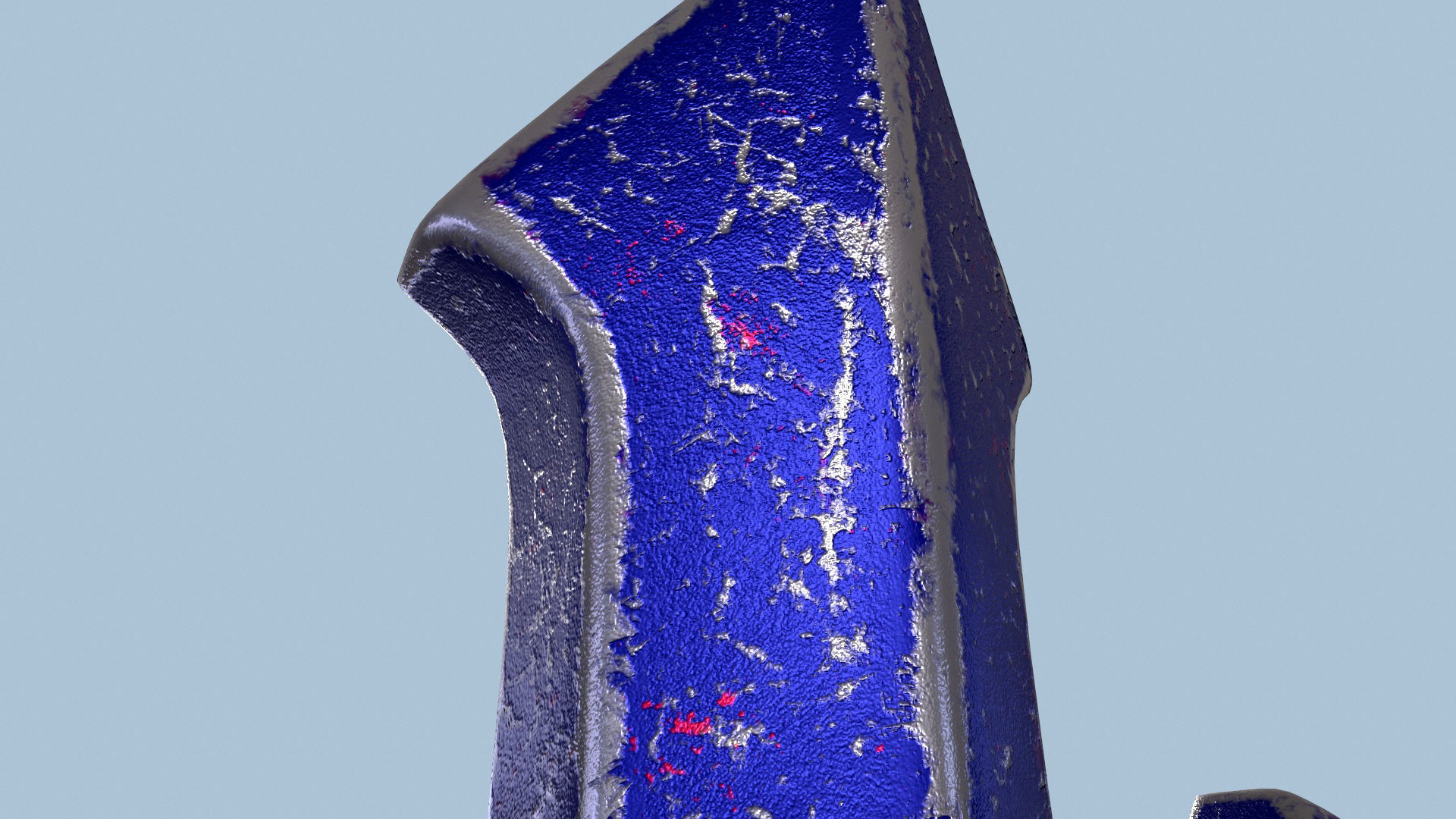 High-Poly Titanium Arrow-shaped cross 3D Model 3D model_24