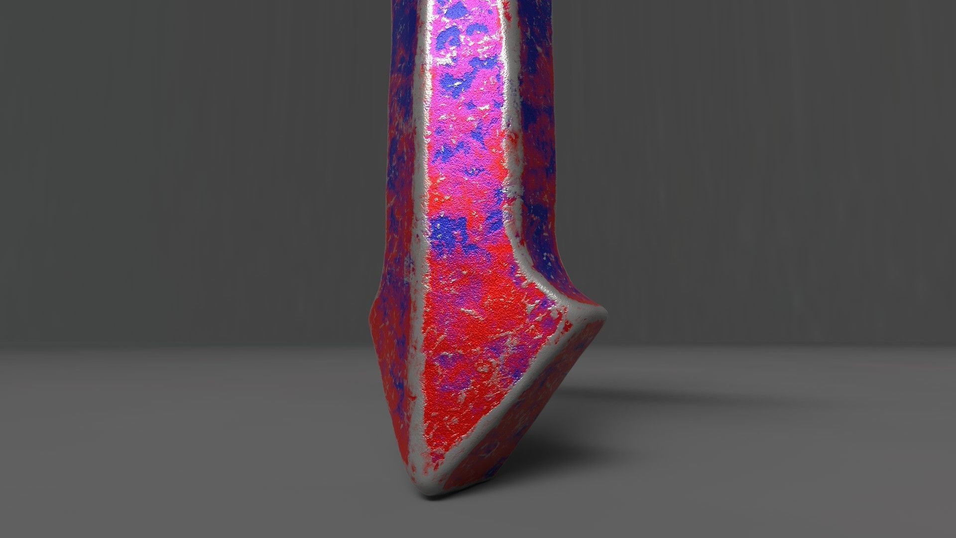 High-Poly Titanium Arrow-shaped cross 3D Model 3D model_14