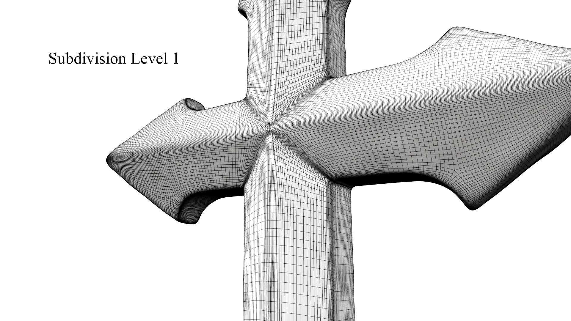 High-Poly Titanium Arrow-shaped cross 3D Model 3D model_16