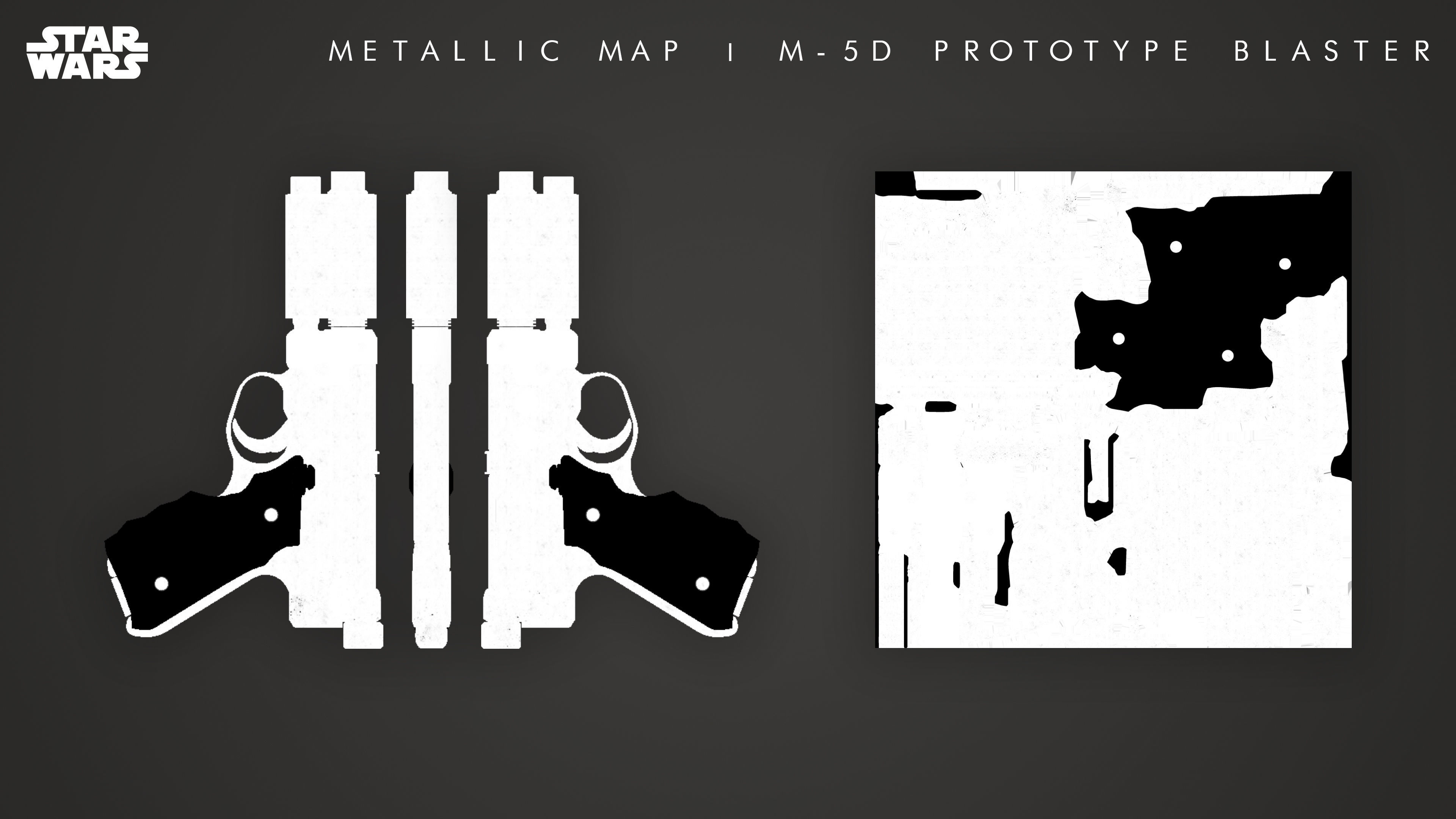 M-5D Prototype Blaster Low-poly 3D model_8