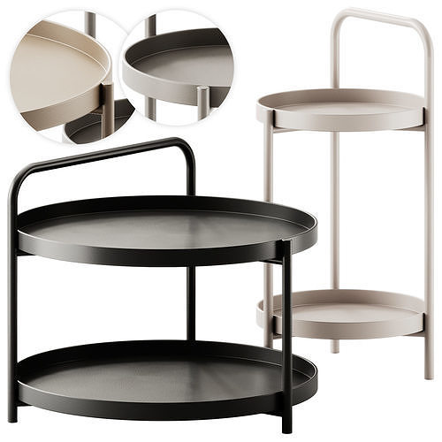 Certalich Cross Legs Coffee Table by Ebern Designs 3D model