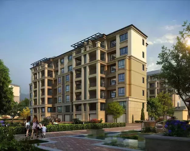 3Dmax fashion city commercial square building 202