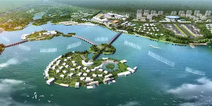 3Dmax fashion city commercial square building 203