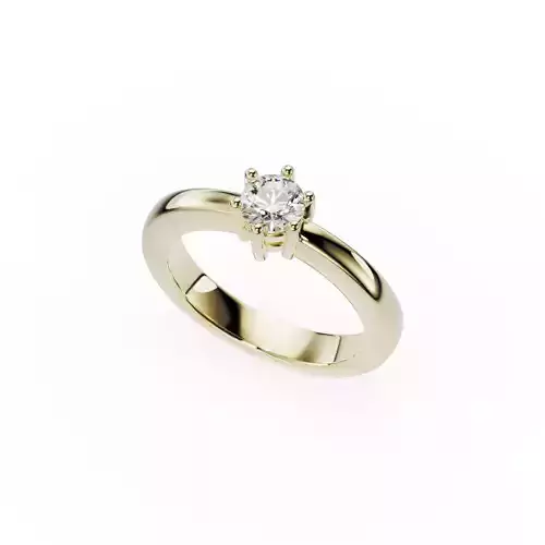 Classic business style engagment ring  6 prong  3D print model