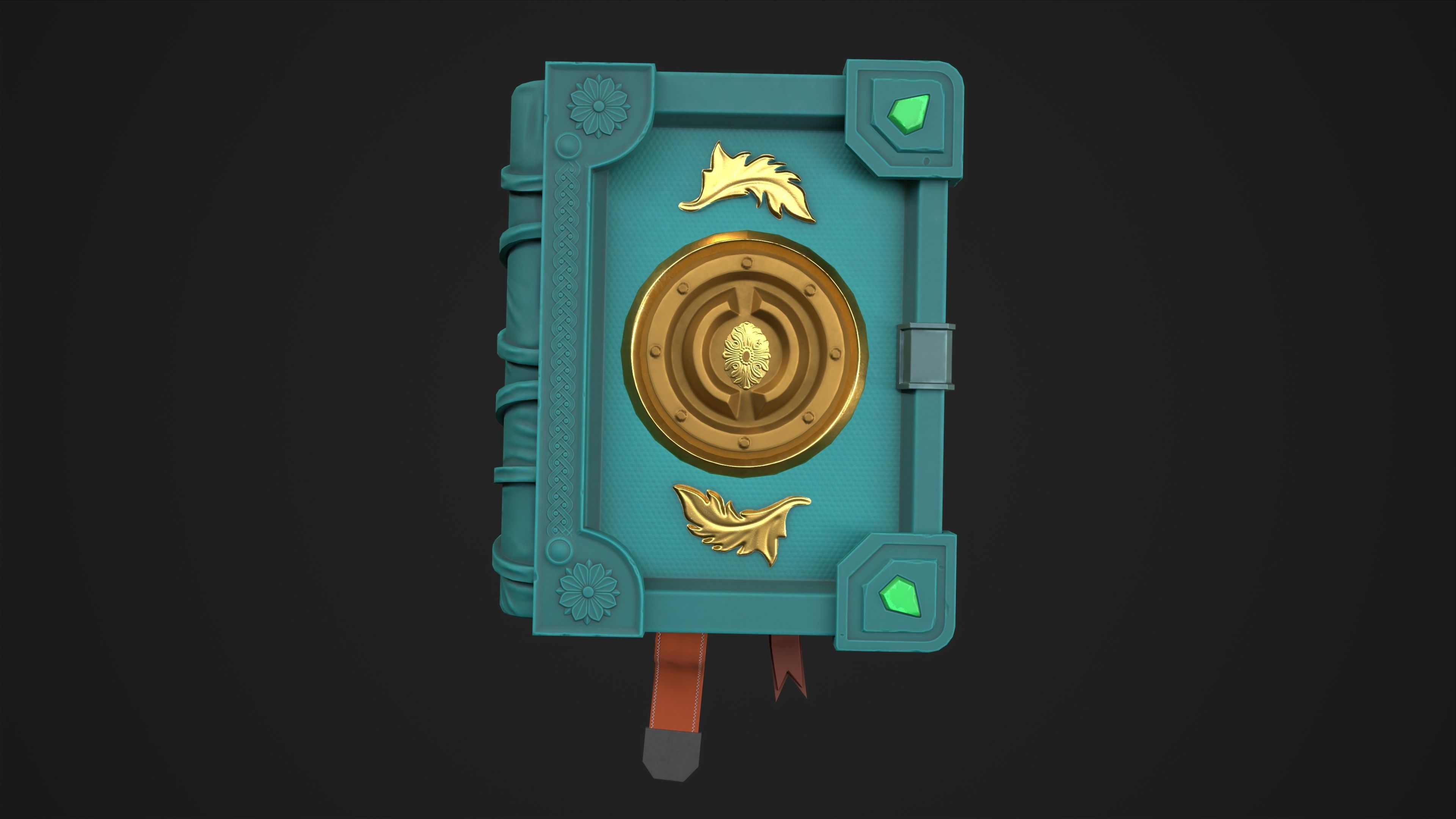 Magic Book Low-poly 3D model_2