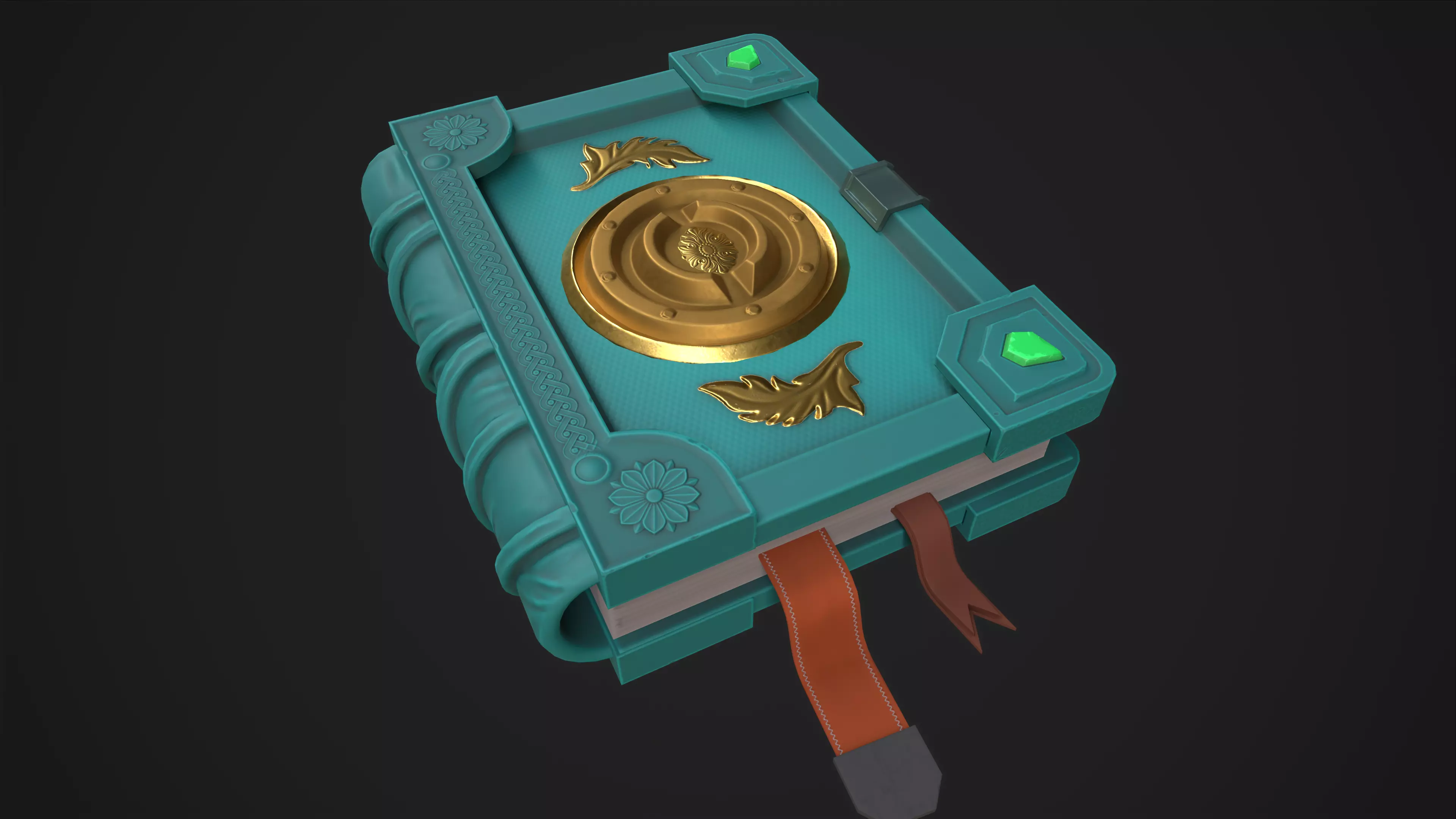 Magic Book Low-poly 3D model_0