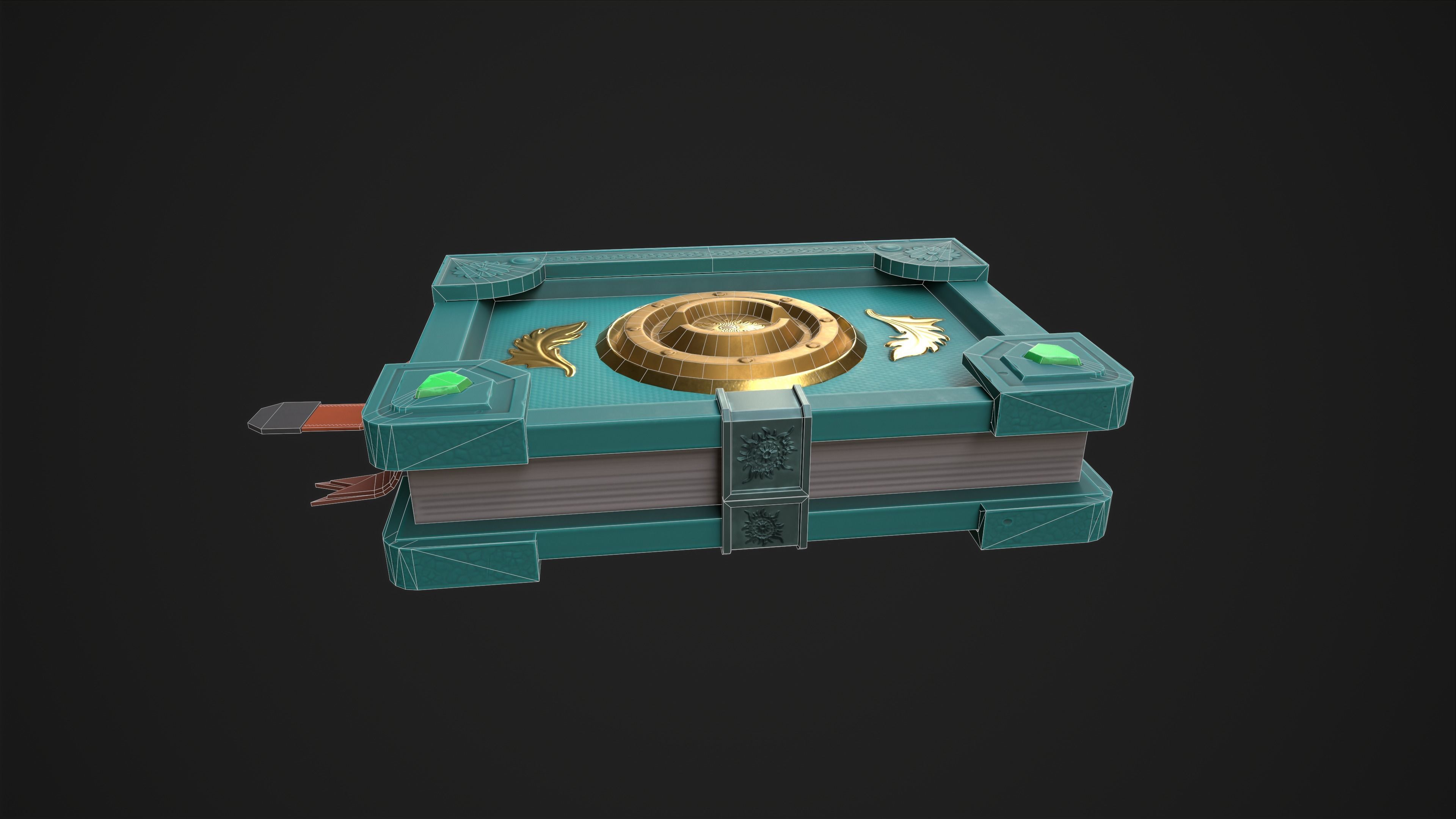 Magic Book Low-poly 3D model_10