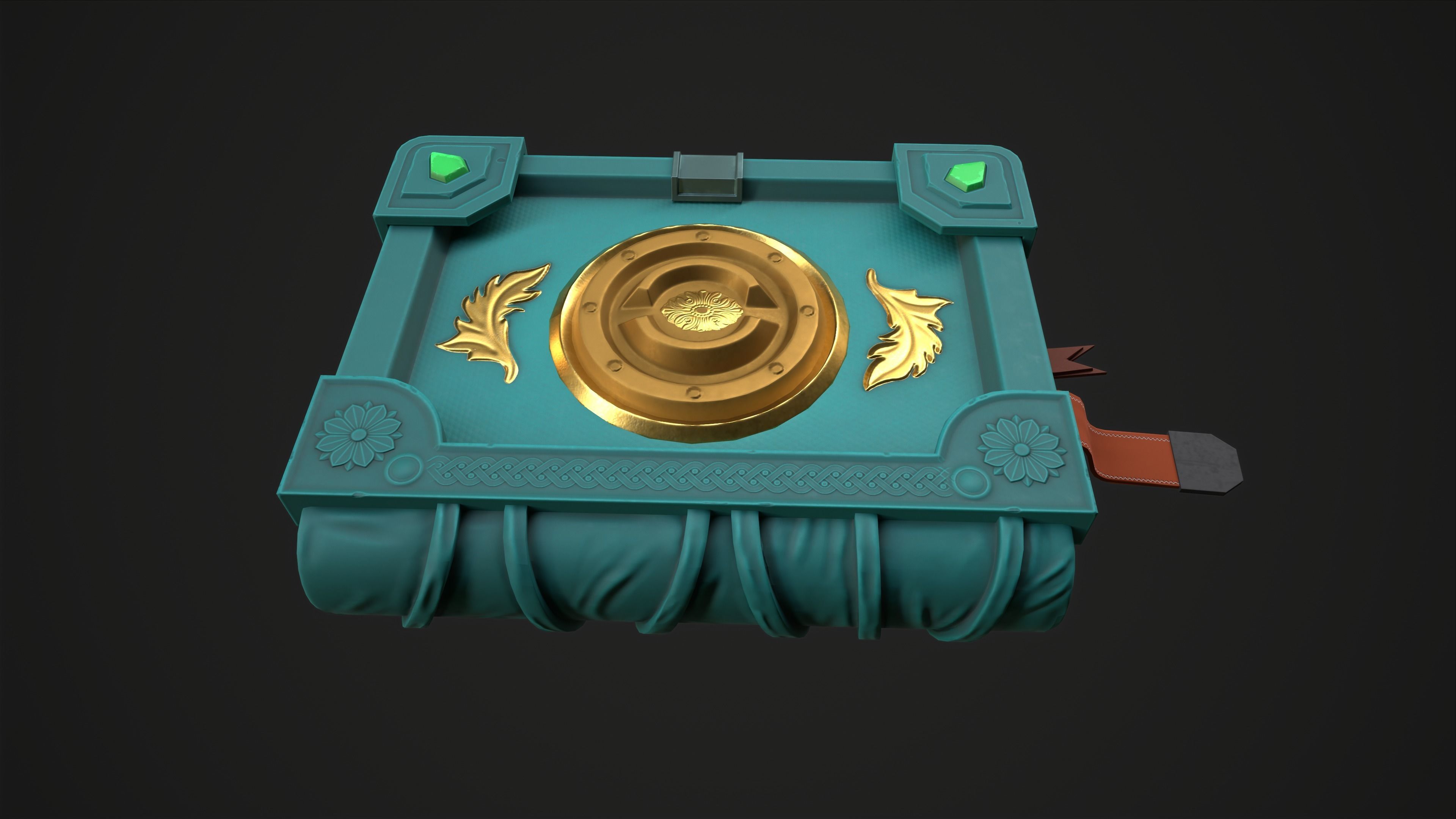 Magic Book Low-poly 3D model_5