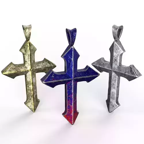 Collection of Arrow-shaped Crosses 3D Models 