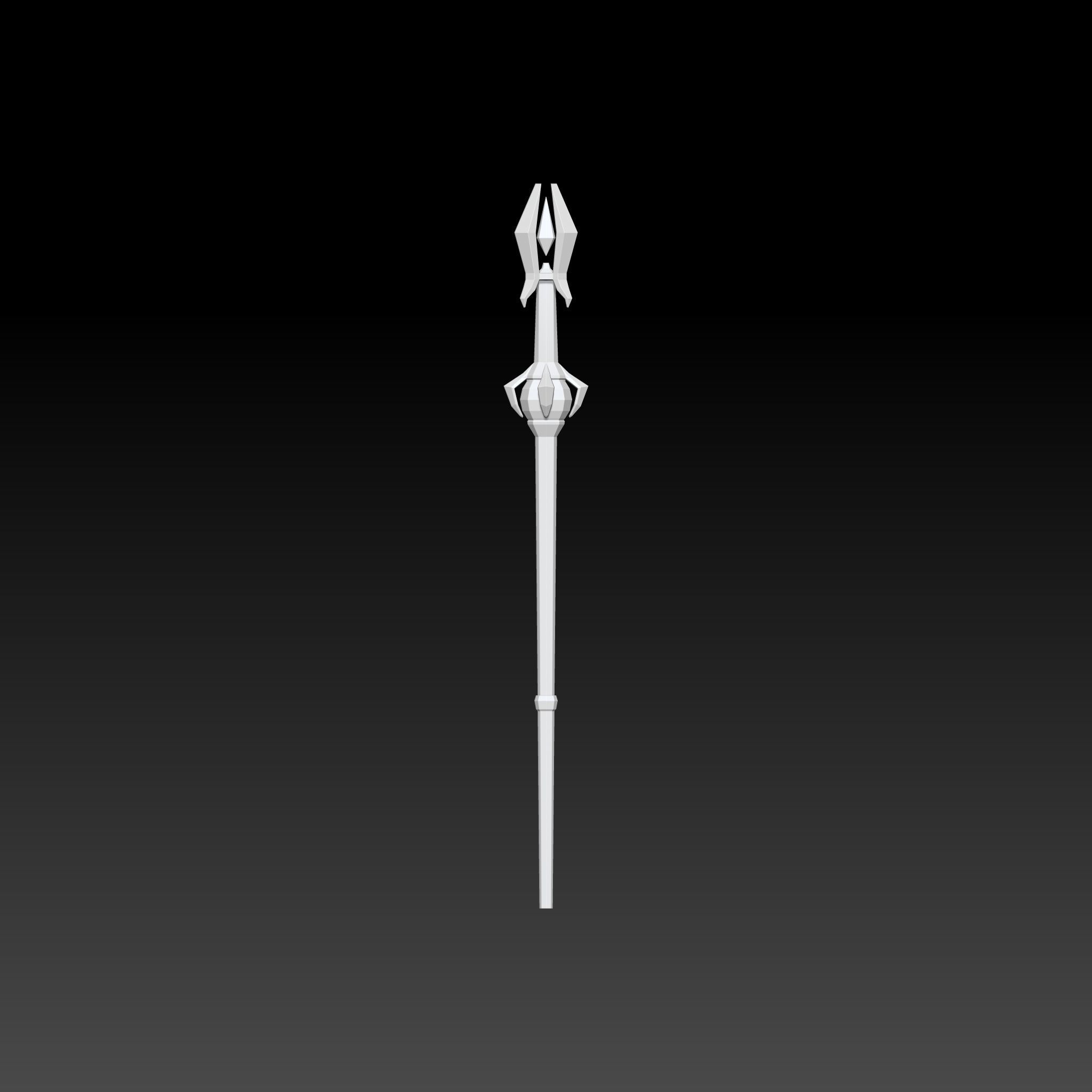 Cartoon Skeleton Necromancer - Mobile Game Ready Low-poly 3D model_13