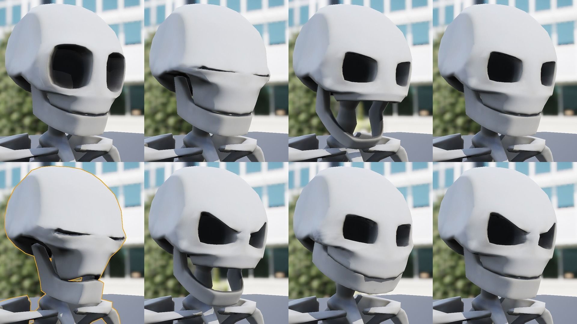 Cartoon Skeleton Necromancer - Mobile Game Ready Low-poly 3D model_8